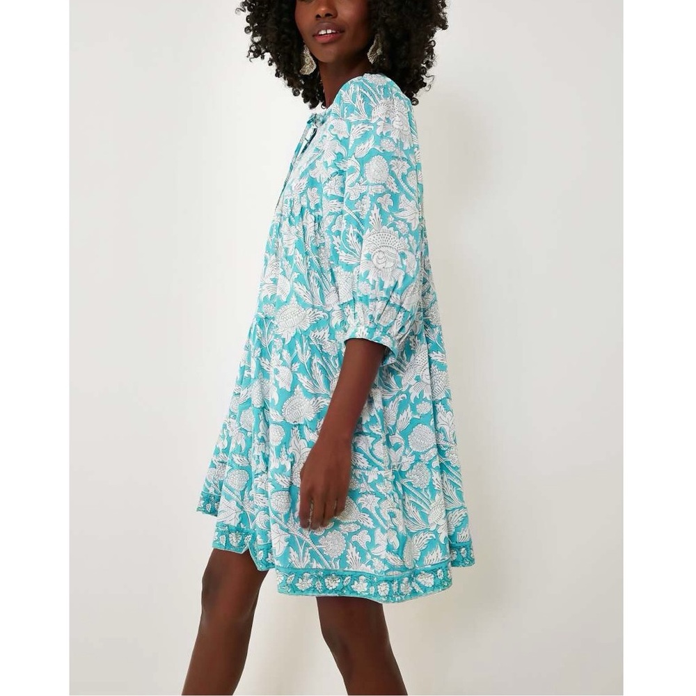 MAREA Turquoise Casita Mini Dress - Picture 3 of 10